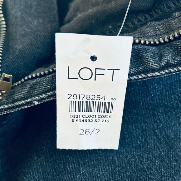 ANN TAYLOR LOFT High Waist Raw Hem Straight Crop 2/26 O-12 * - Picture 12 of 12